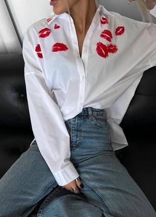 Стильна біла сорочка