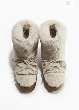 Угги угги ботинки валянки из меха мягкие 1249083001 h&m hm оригинал ✅ 35 36 37 38 39 4...