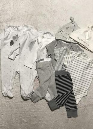 Набір одягу боді чоловічок штани костюм шапка вузлик