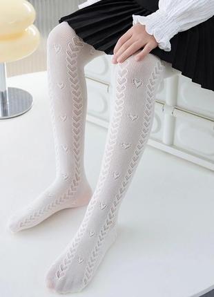 Стильні ажурні  колготи для дівчинки