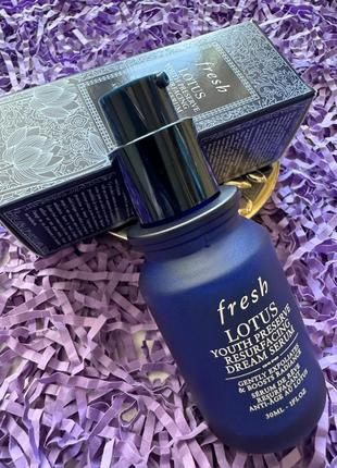 Ночная восстанавливающая сыворотка с aha fresh lotus youth preserve resurfacing dream serum