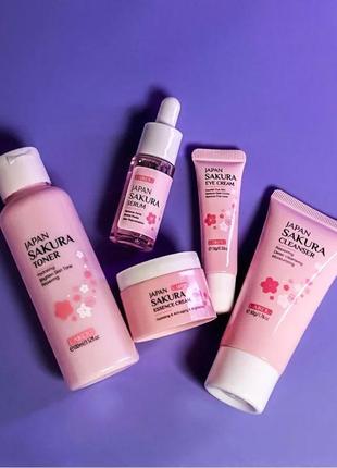 Набор для лица с экстрактом японской сакуры laikou sakura