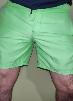 Стильні салатові фірмові пляжні шорти.shiwi.34.л