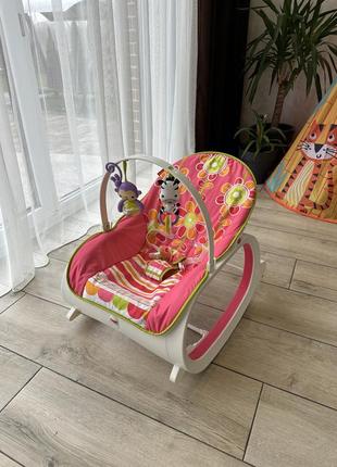 Крісло - гойдалка шезлонг fisher price з вібро, кресло качалка