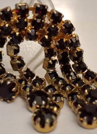 Винтажная брошь гранатовое стекло бижутерия чехословакия яблонекс №1815