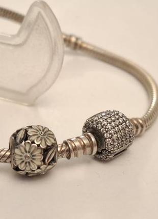 Браслет pandora пандора серебро 925 проба тризуб клеймо №1827