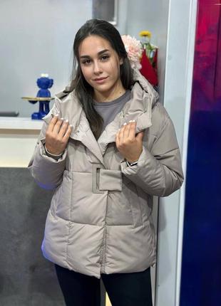 Тепла зимова куртка біла куртка зима белая зимняя куртка