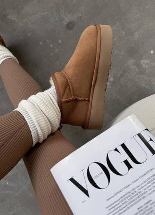 Угги chestnut platform