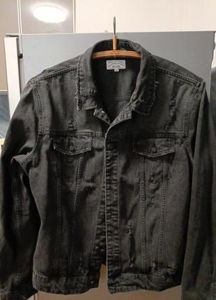 Джинсовая куртка, xl, длина 66, грудь 58, плечи 53, рукава 68см,низ 50см
