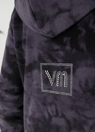 Женское теплое платье спортивное прогулочное утепленное на флисе тай-дай4 фото
