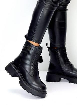 19574 черевики шкіряні зимові на хутрі