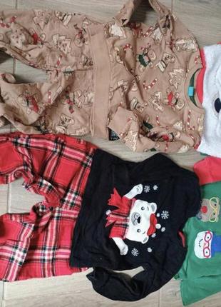 Комплекти 3-4 роки набір штанів і регланів в зимовій тематиці pepko hm