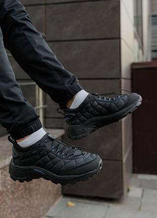 Мужские кроссовки merrell ice cap moc ii black blue