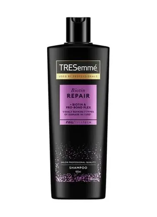 Восстанавливающий шампунь  (+ подарок)для волос tresemme repair & protect shampoo с биотином, 400 мл