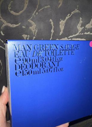Новый фирменный мужской подарочный набор green savage zara man оригинал
