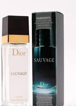 Тестер мужской dior sauvage, 40 мл