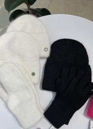 Шапки ангора, зимові