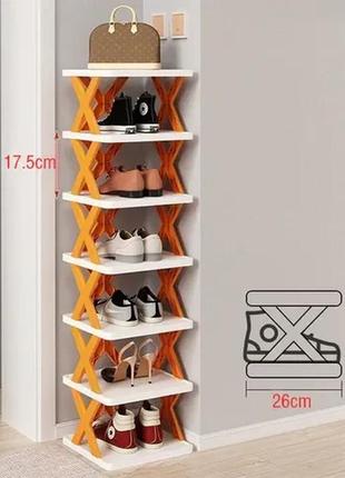 Съемная складная полка для хранения обуви, компактная полка для обуви на 6 мест , дверной органайзер, полка5 фото
