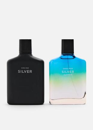 Новый фирменный мужской подарочный набор silver и silver summer zara man оригинал