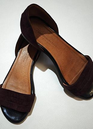 Бордові замшеві босоніжки днепровскийбукин р. 37