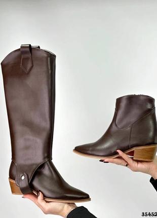 Шоколадные зимние казаки-трансформеры, зимние высокие и низкие казаки