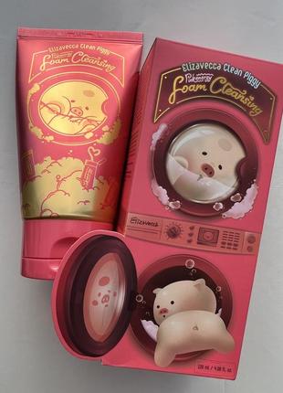 Пенка для умывания лица elizavecca clean piggy pink energy foam cleansing