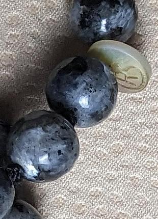 Ожерелье из натурального камня натуральное ожерелье длинное ожерелье винтаж