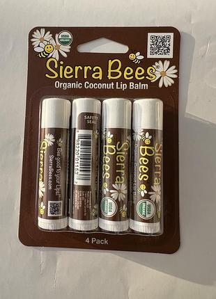 Органічний бальзам для губ із кокосом sierra  bee 🐝 🥥