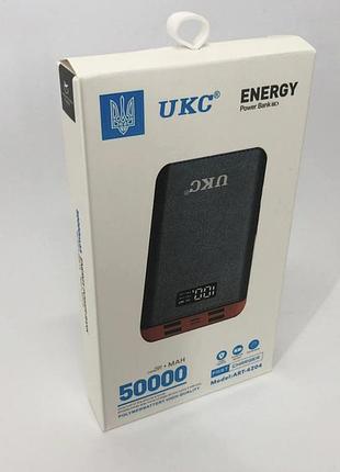 Акумулятор портативний павербанк power bank ukc art-4148/4204. 50000mah, 4usb, зовнішній акумулятор3 фото