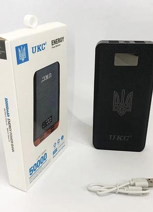 Акумулятор портативний павербанк power bank ukc art-4148/4204. 50000mah, 4usb, зовнішній акумулятор5 фото