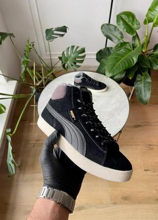 Puma corduroy classic mid black fur ❄️