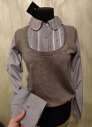 Сорочка + жилетка котон + вовна