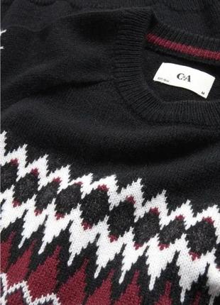 Брендовый теплый мужской джемпер c&a этикетка