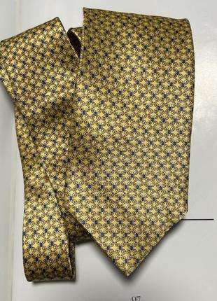 Желтый шелковый галстук в узор frangi men’s silk yellow silk tie