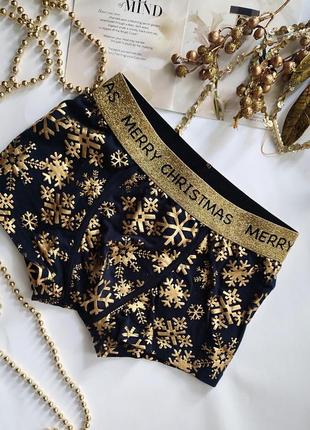 Чоловічі новорічні труси боксерки s f&f