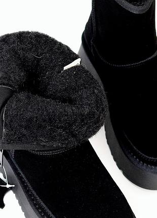 Угги черные замш женские7 фото