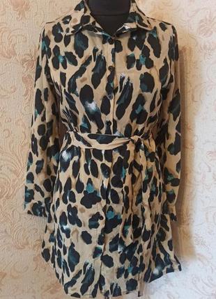 Платье- рубашка туника размер 48-50