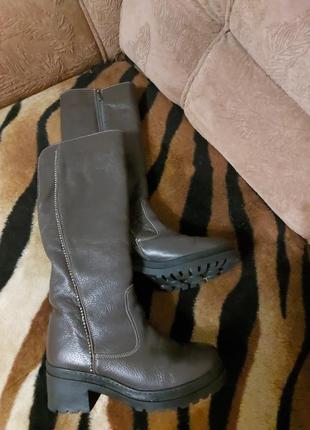 Сапоги кожаные