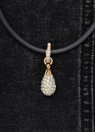 Кулон підвіска сльоза кристали swarovski4 фото