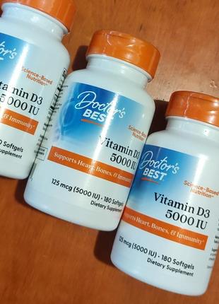 Вітамін d3  doctor's best 5000 iu
