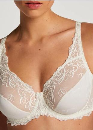 42е 95е hunkemoller сногшибательный мягкий бюстгальтер балконет с уникальной вышивкой