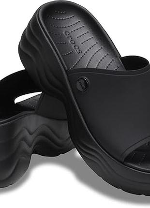Crocs skyline slide крокс скайлайн шлепанцы на платформе