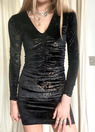 Вечернее платье бархатное new look
