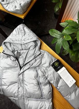 Пуховик stone island nylon metal з капюшоном 💣