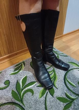 Сапоги женские зимние кожаные, б/в