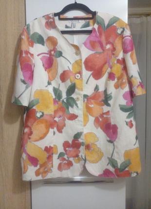 Жакет льняной,100% лён пиджак натуральный