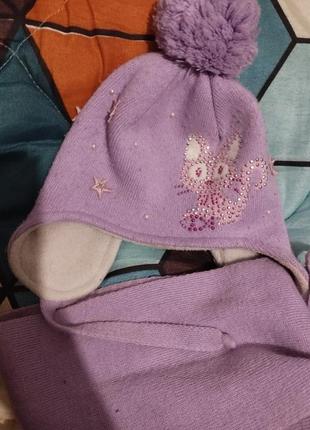 Тепла шапка+шарф 2