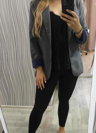 Піджак сірий жіночий, фірми h&m, 38 розмір, м, жакет