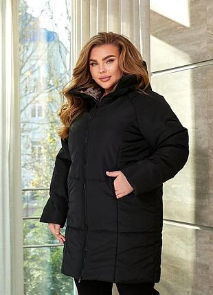 Тепла, зимова куртка, у кольорах: графіт, чорний, зелений. від 50 до 72 розміру