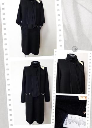 Супер-качество!шикарное,элегантное,мега-теплое платье с палантином,с кашемиром,size+10 фото